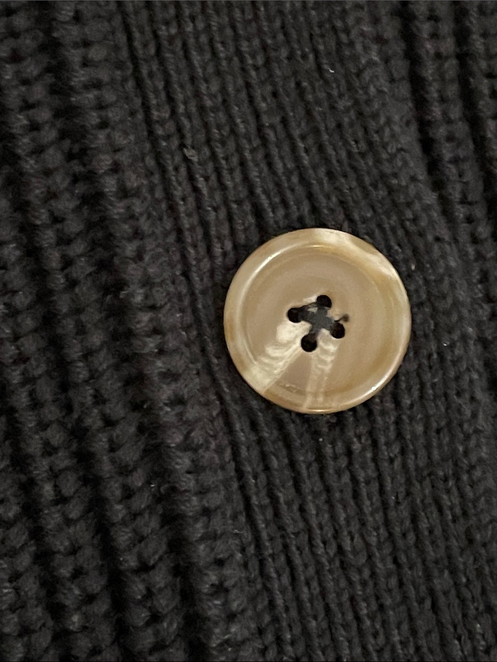 Quince Fisherman Boxy Cropped Cardigan Women's Small Black 100% Organic Cotton - Picture 12 of 14